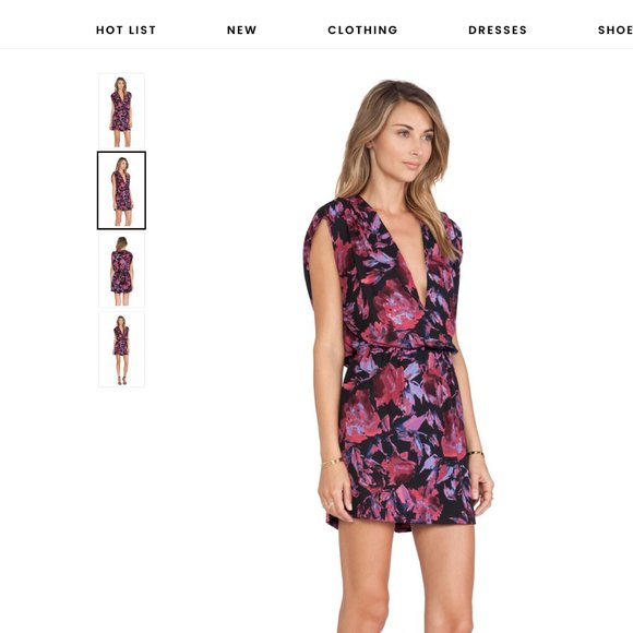 Eight Sixty Revolve Crossfront Dress Fuschia Black and Orchid - Picture 7 of 9